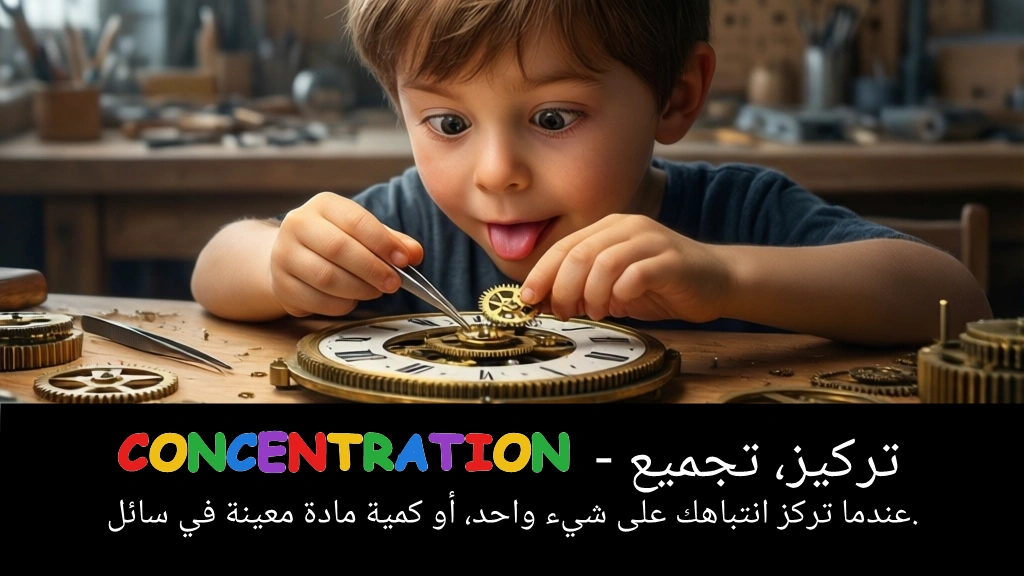 Arabic Illustration for concentration